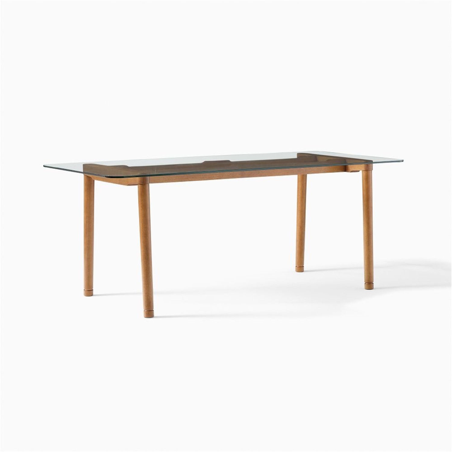 West Elm Larson 76" Dining Table Glass Blonde - image-1