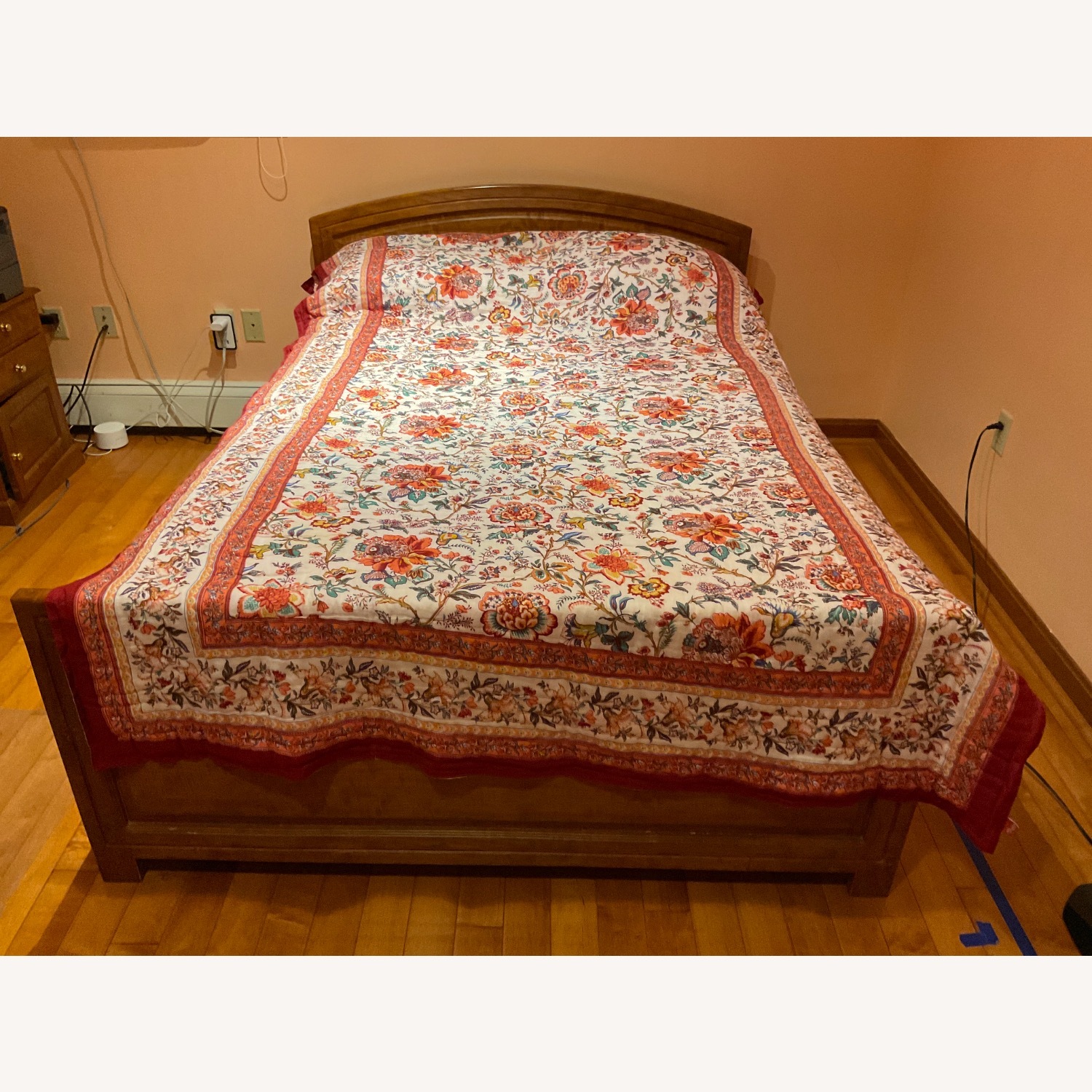 Solid Teak Storage Bed Full Size - image-1