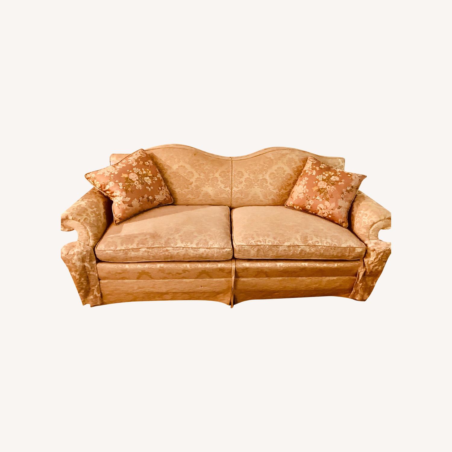 Baker Vintage Camel Back Loveseat - image-0