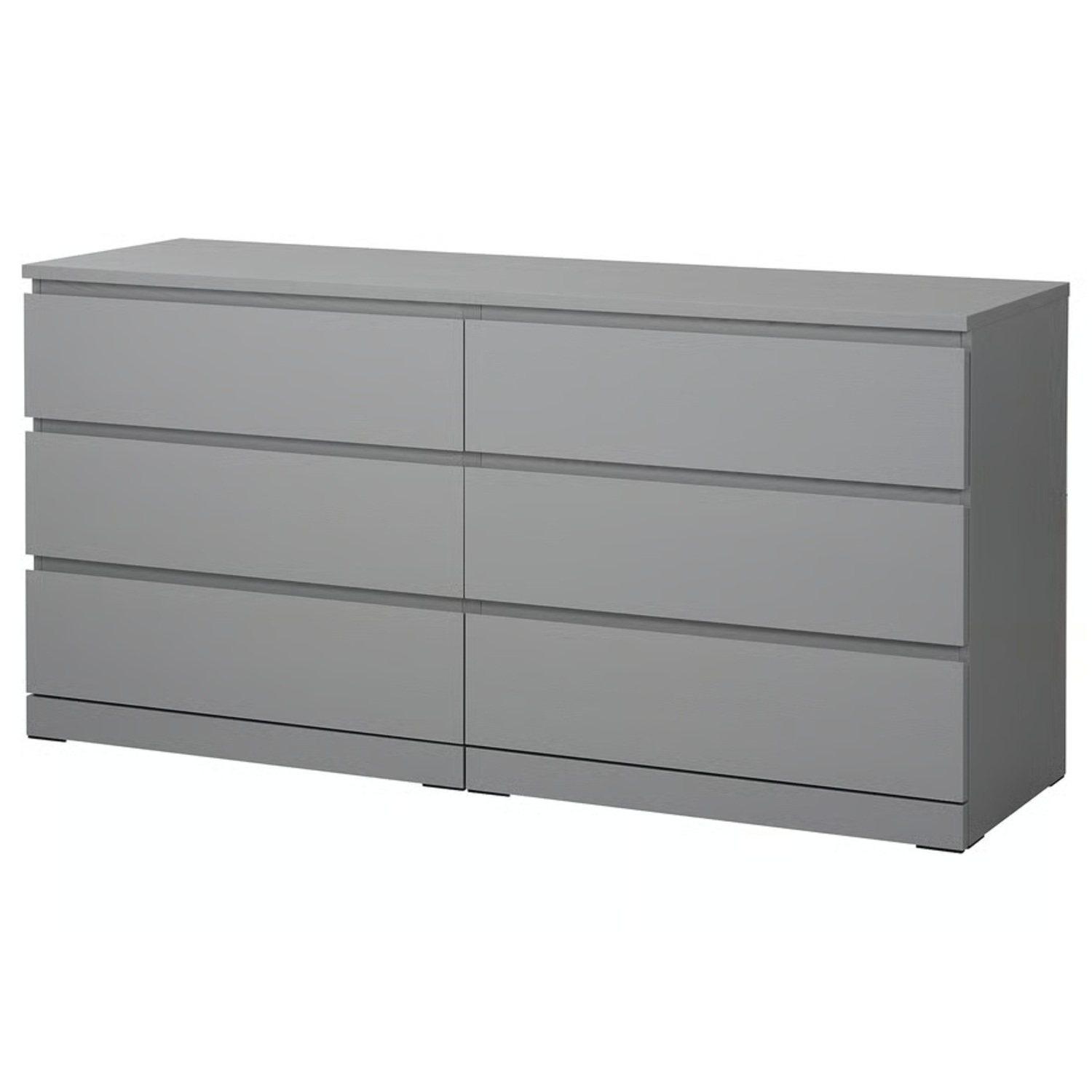 IKEA Malm Wood 6-Drawer Dresser Blue Gray - image-4