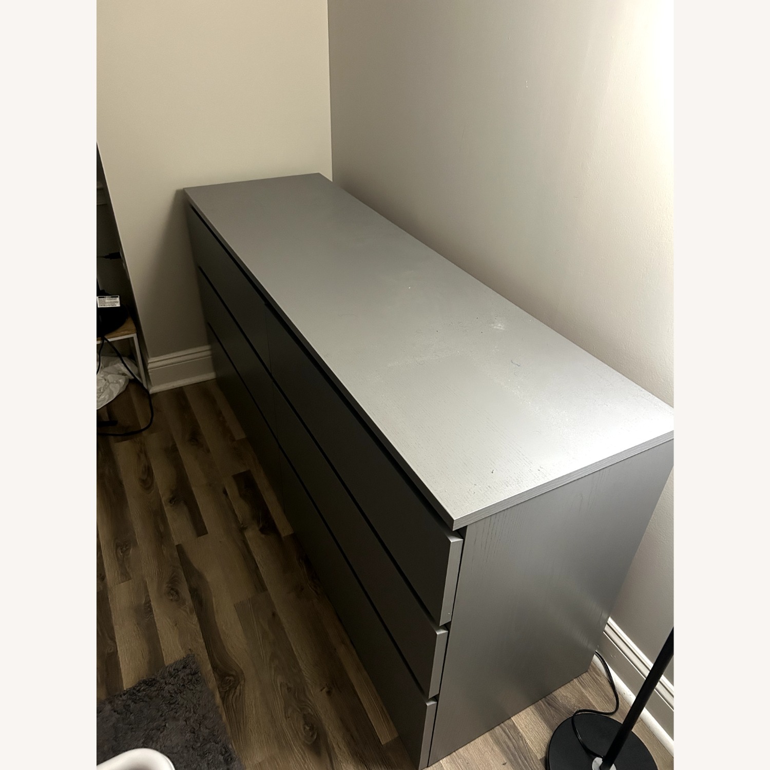 IKEA Malm Wood 6-Drawer Dresser Blue Gray - image-2