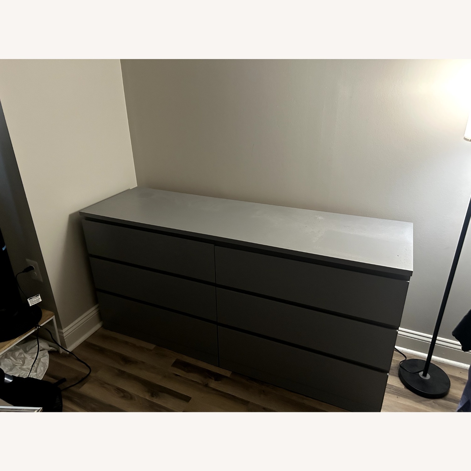 IKEA Malm Wood 6-Drawer Dresser Blue Gray - image-1