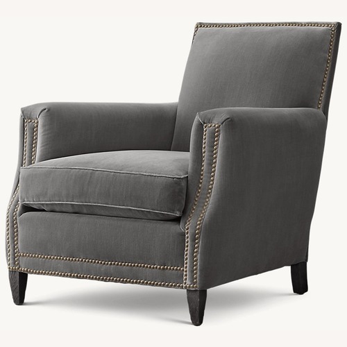 Used Restoration Hardware Marcel Club Chair Gray Velvet for sale on AptDeco