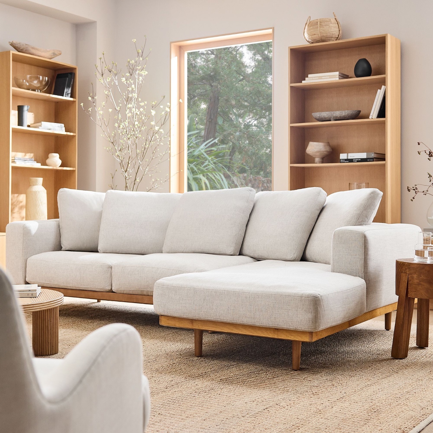 West Elm Newport Linen Sectional  - image-2