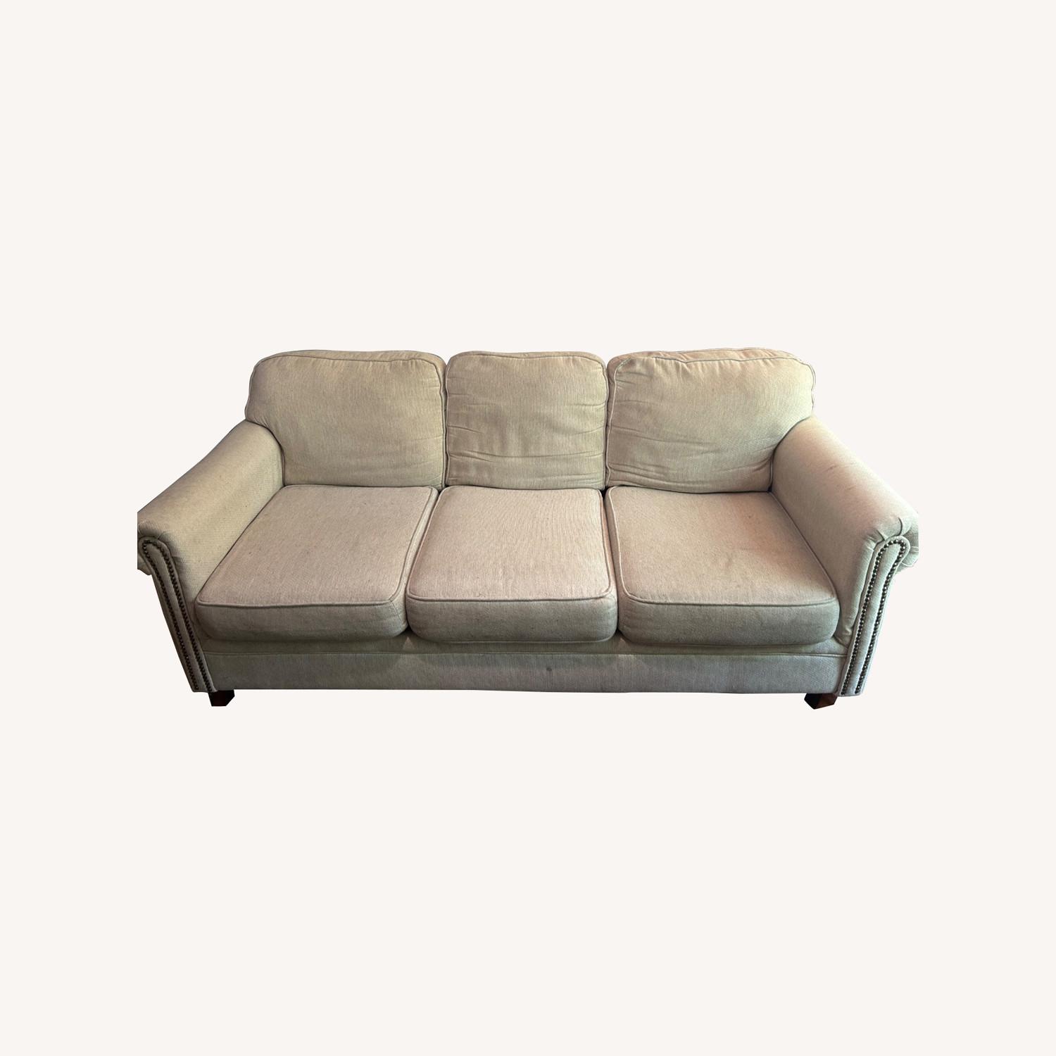 Vintage Off White Couch - image-0