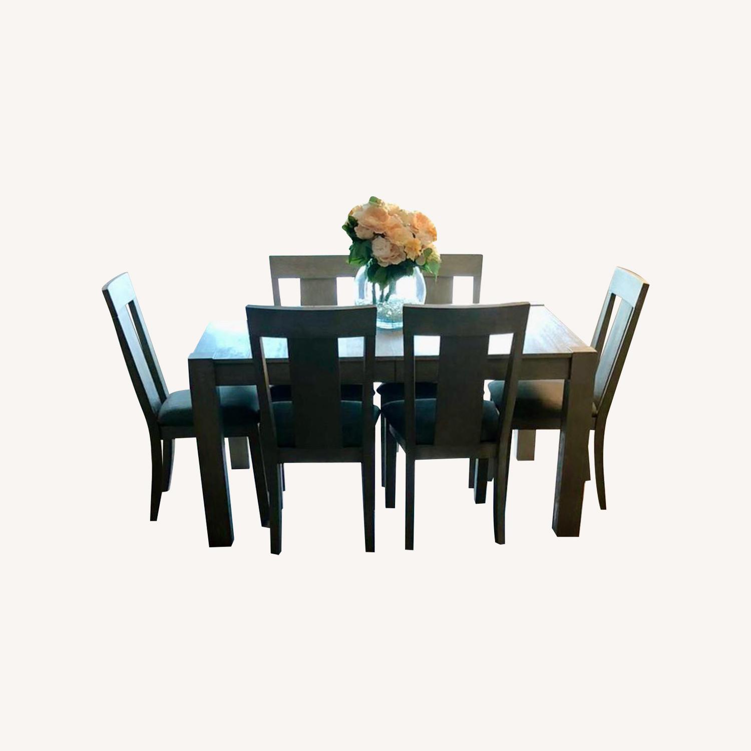 Grey 7 Piece Table and Chair Dining Set - image-0