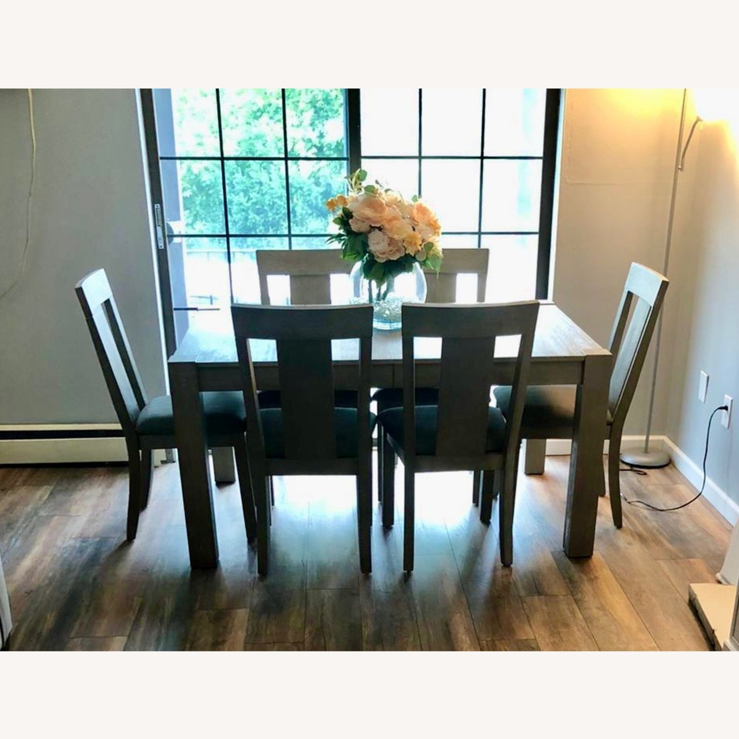 Grey 7 Piece Table and Chair Dining Set - image-1