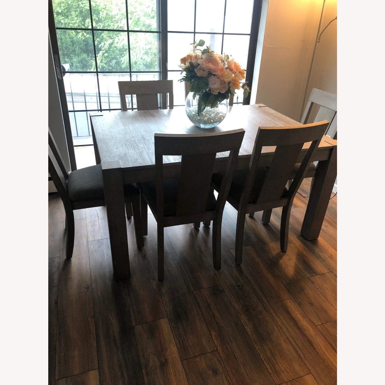 Grey 7 Piece Table and Chair Dining Set - image-2