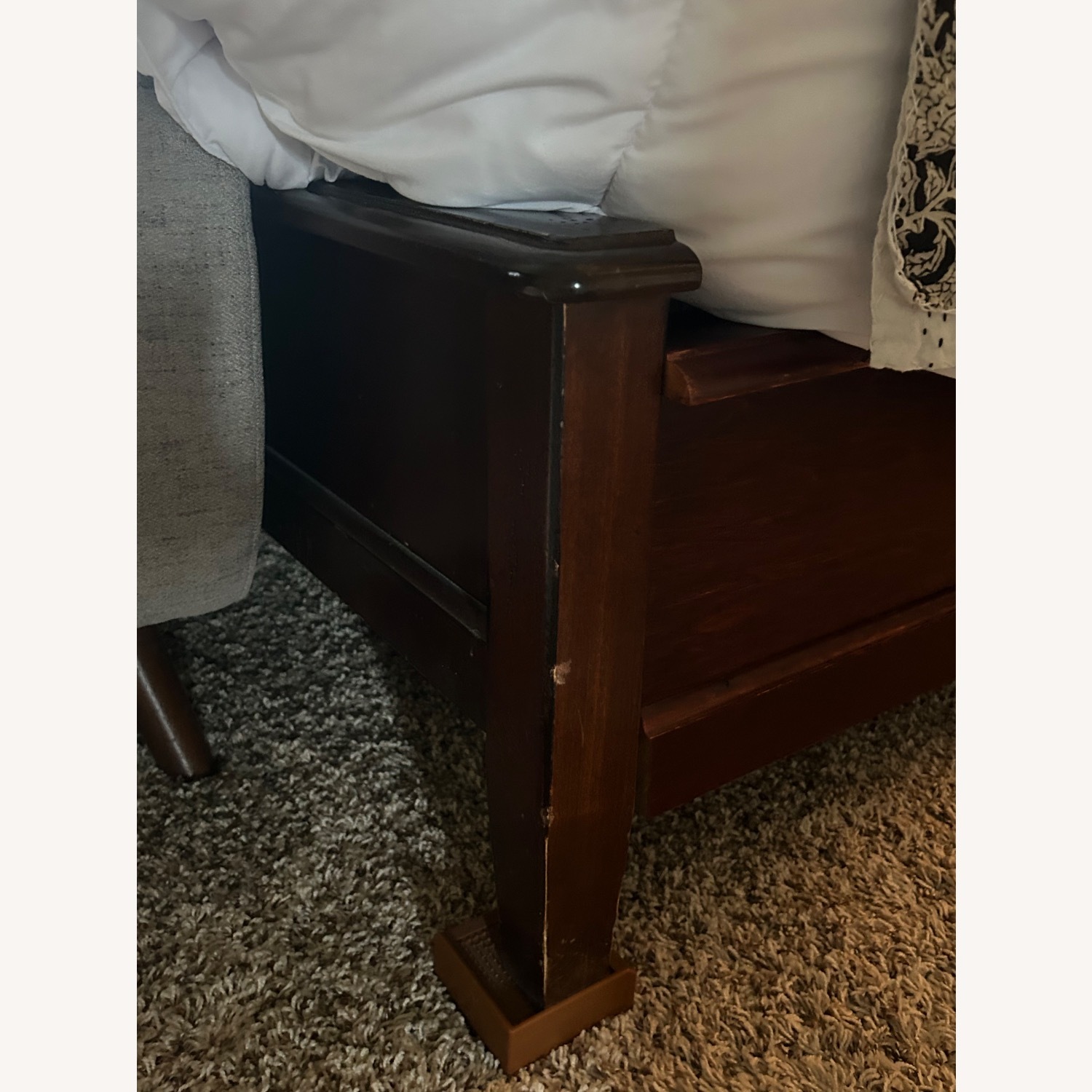 Solid Wood King Bed Frame - image-4