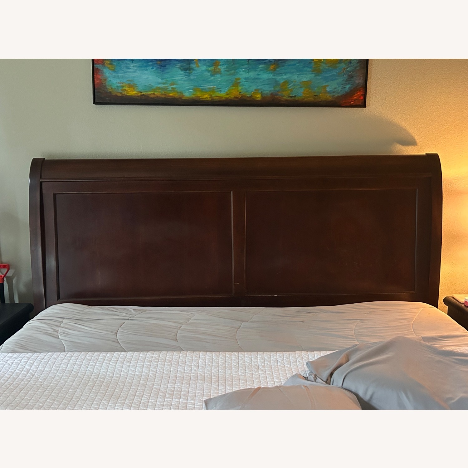 Solid Wood King Bed Frame - image-2