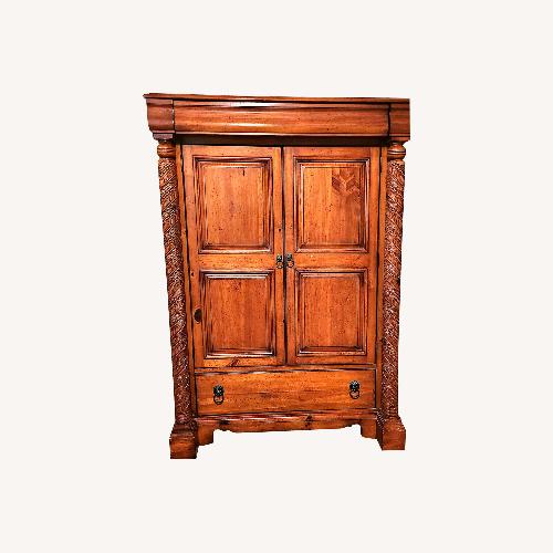 Used Vintage Solid Wood Armoire / Wardrobe Cabinet for sale on AptDeco