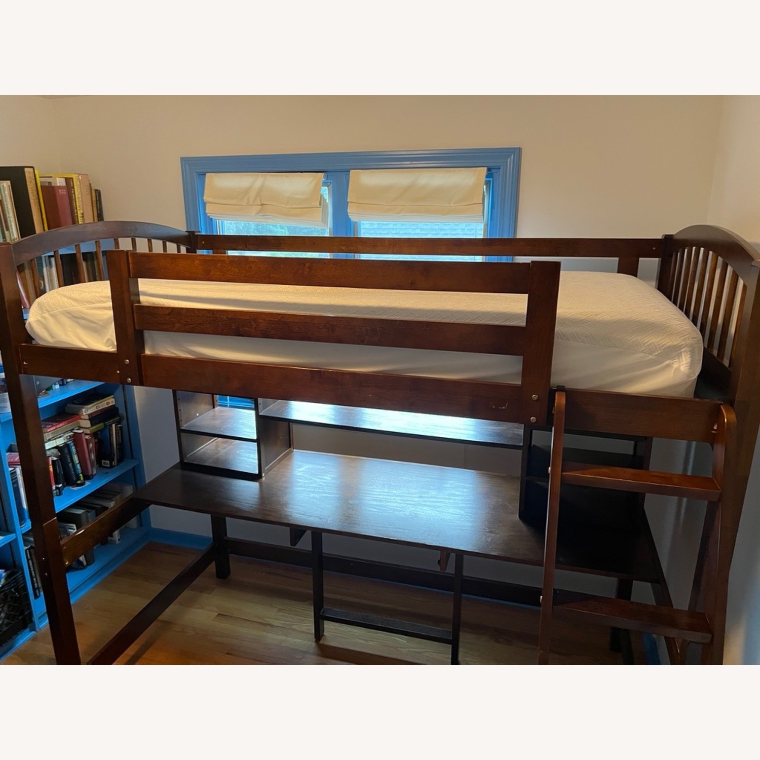Loft Bed with Desk and Shelving - image-2