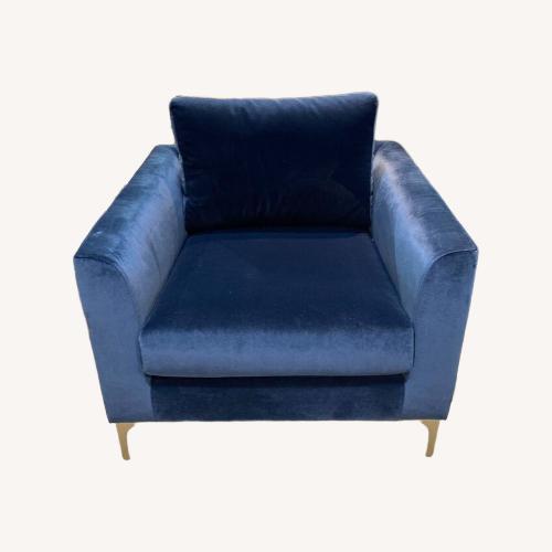 Used Interior Define Owens Accent Chair Navy for sale on AptDeco