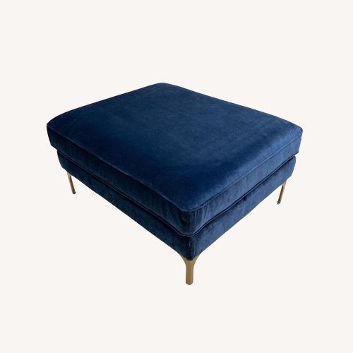 Used Interior Define Caitlin Ottoman Navy  for sale on AptDeco