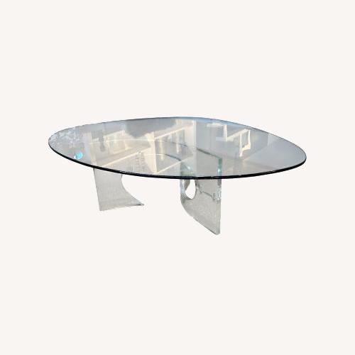 Used Modern Lucite & Glass Coffee Table for sale on AptDeco