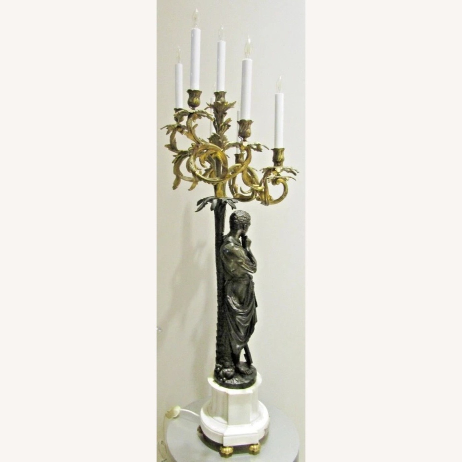 Antique 19th C. French Figural Candelabra - image-6