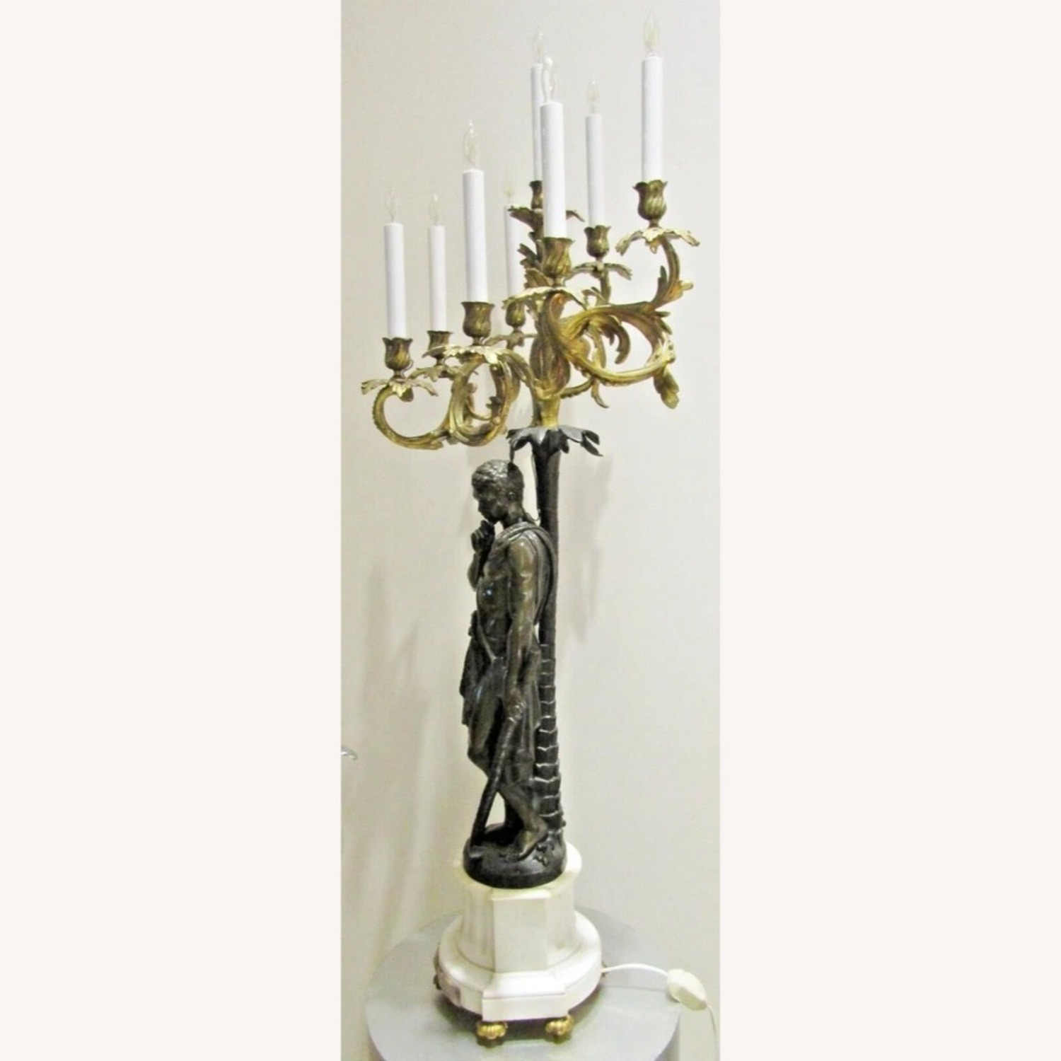 Antique 19th C. French Figural Candelabra - image-5