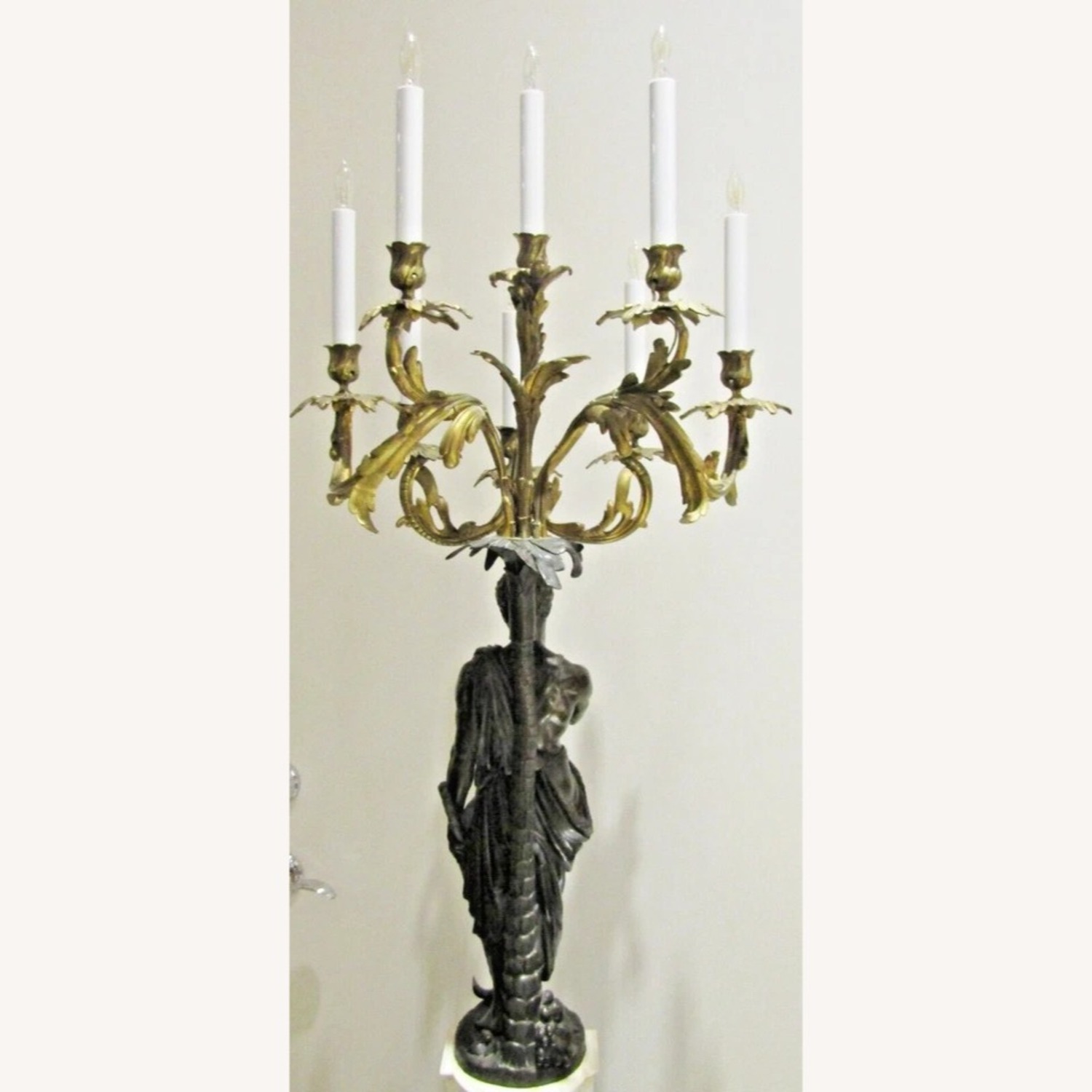 Antique 19th C. French Figural Candelabra - image-2