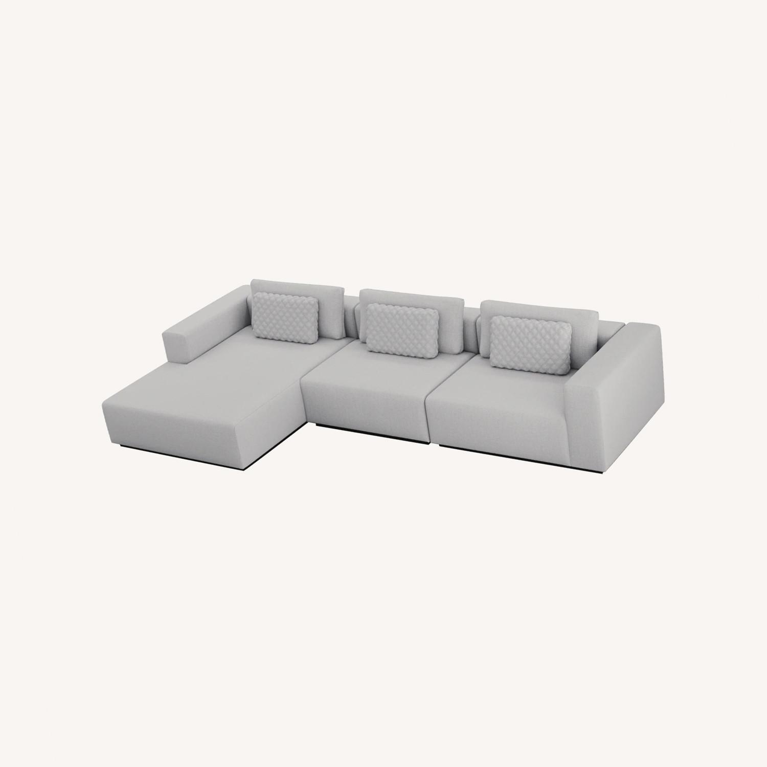 Modloft Sectional Sofa in Neutral Fabric - image-0