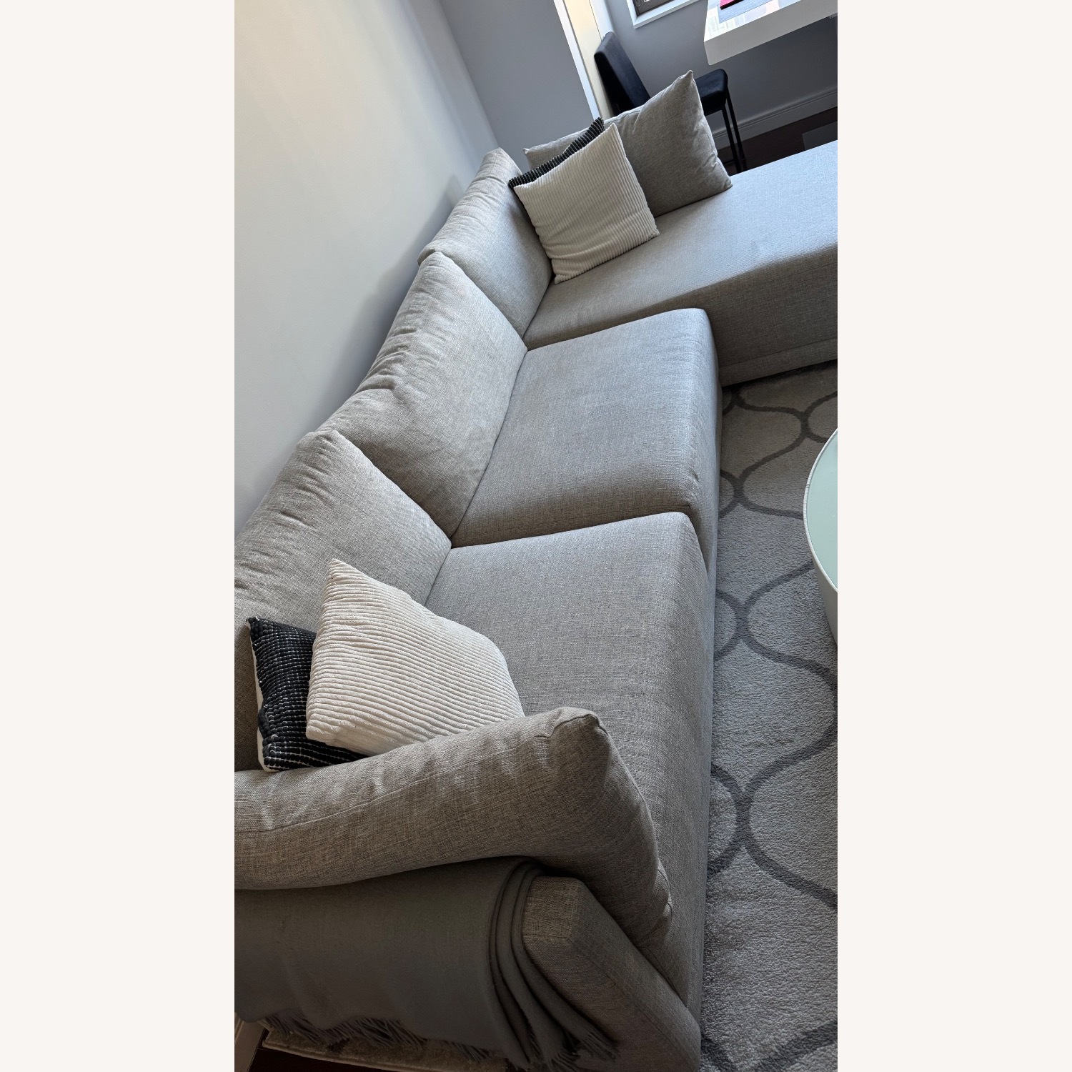 Modloft Sectional Sofa in Neutral Fabric - image-2