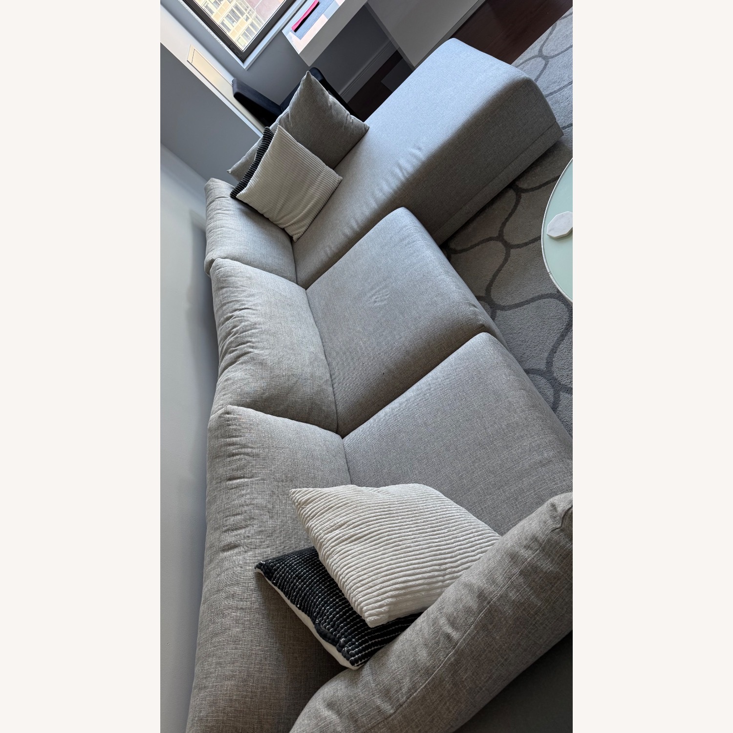 Modloft Sectional Sofa in Neutral Fabric - image-3