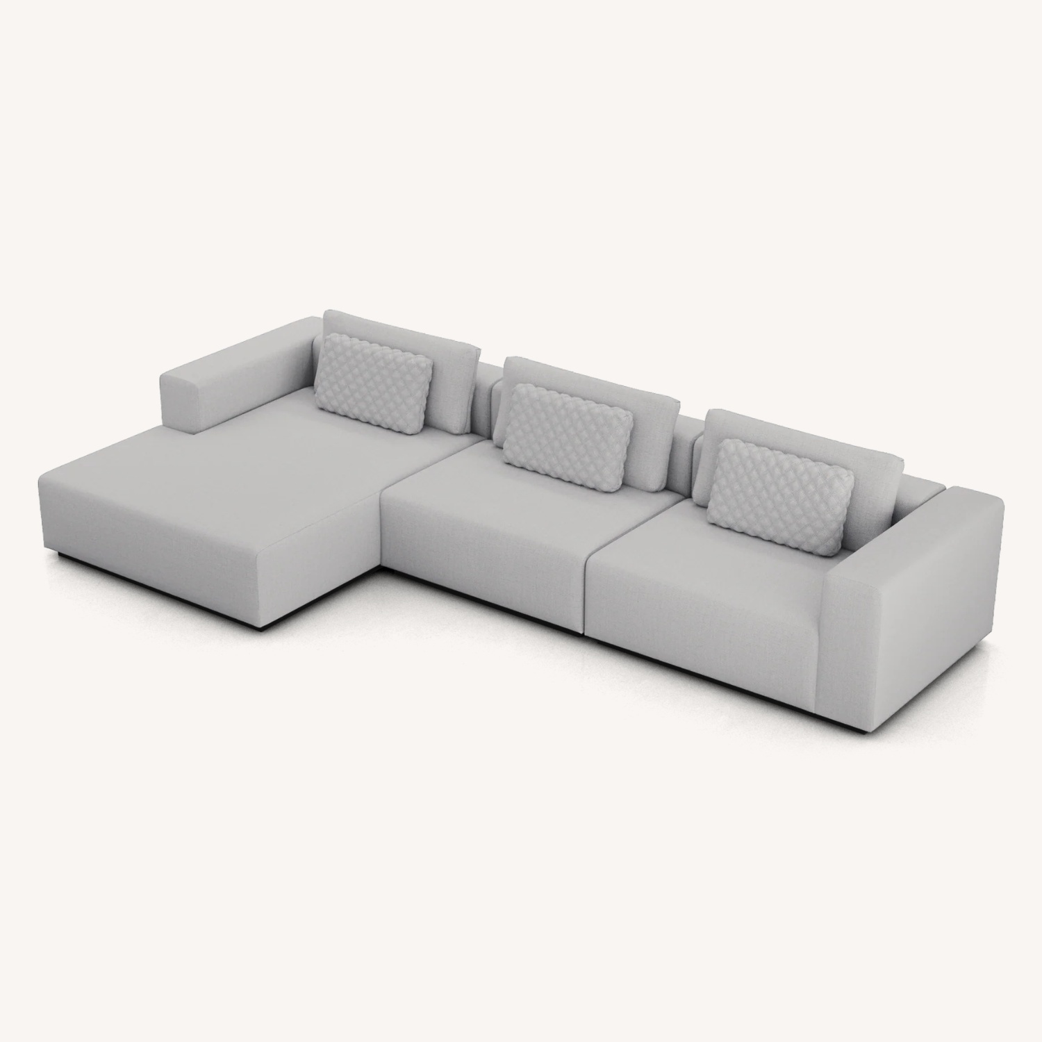 Modloft Sectional Sofa in Neutral Fabric - image-6