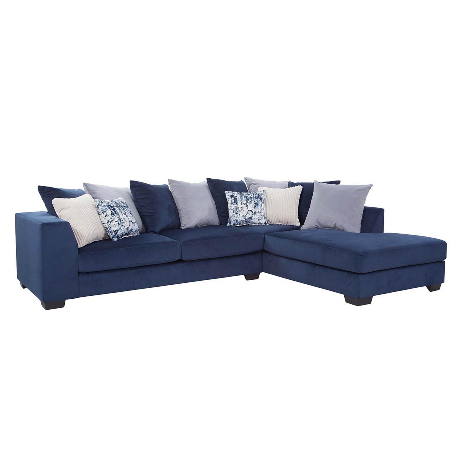 Blue L Shaped Sectional Sofa - image-6