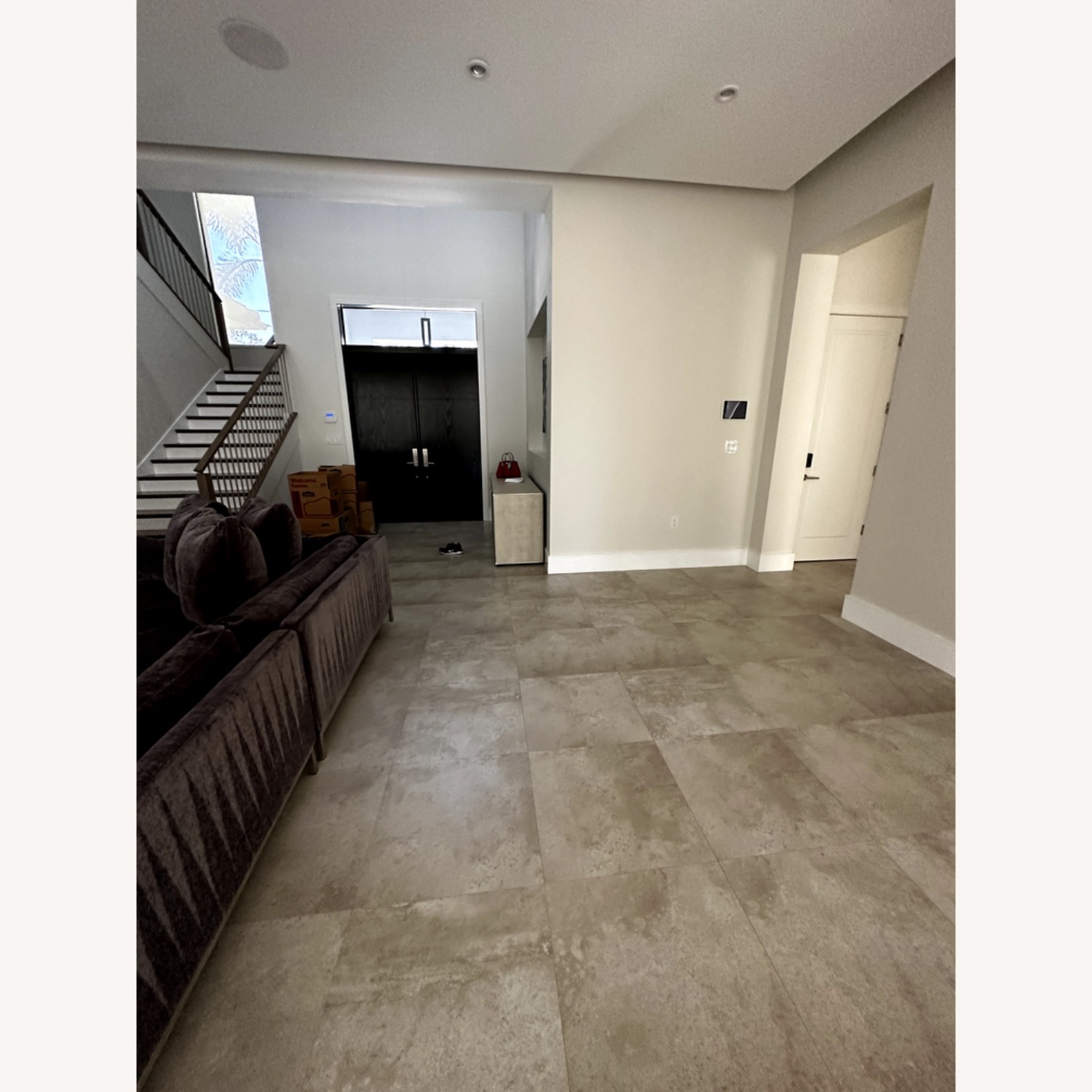 Ventura Sectional 3 PC Dark Grey Chenille - image-4