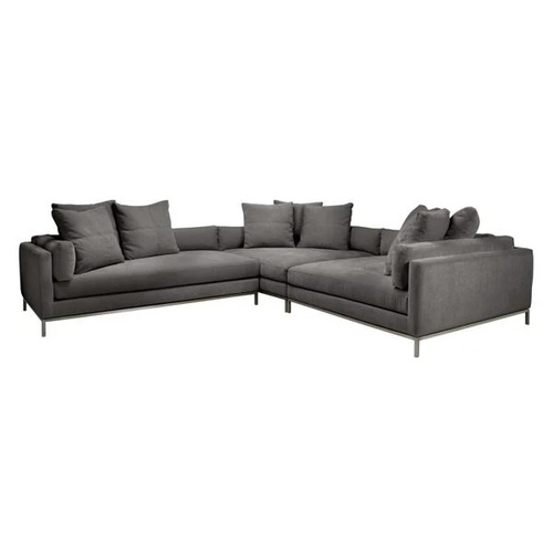 Used Ventura Sectional 3 PC Dark Grey Chenille for sale on AptDeco