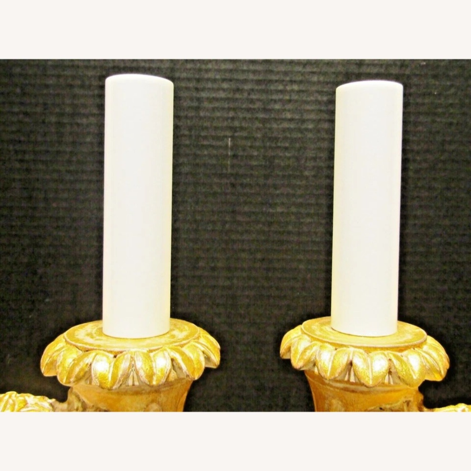 Pair Italian Hand Carved Putti Lamps - image-9