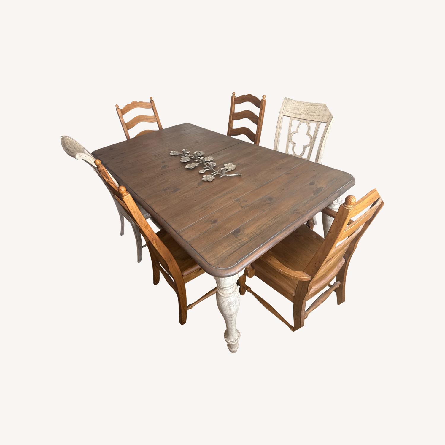 Country Dining Table With Extension - image-0