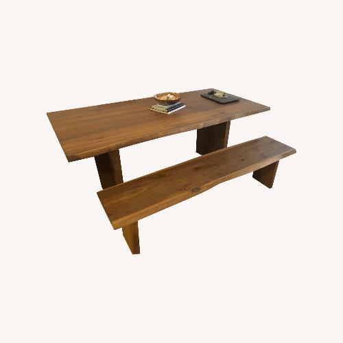 Used Crate & Barrel Dakota 77" Table W Bench for sale on AptDeco