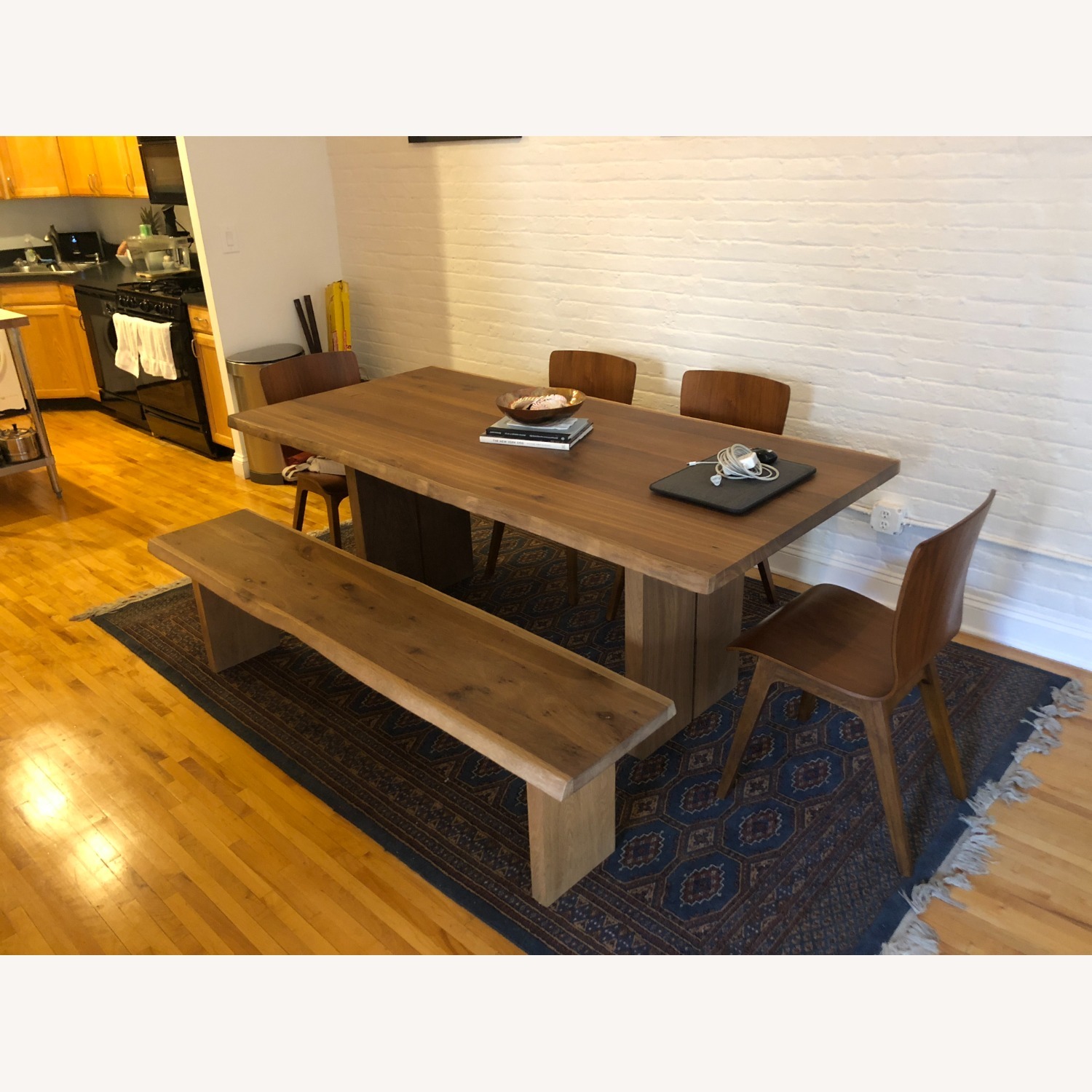 Crate & Barrel Dakota 77" Table W Bench - image-1