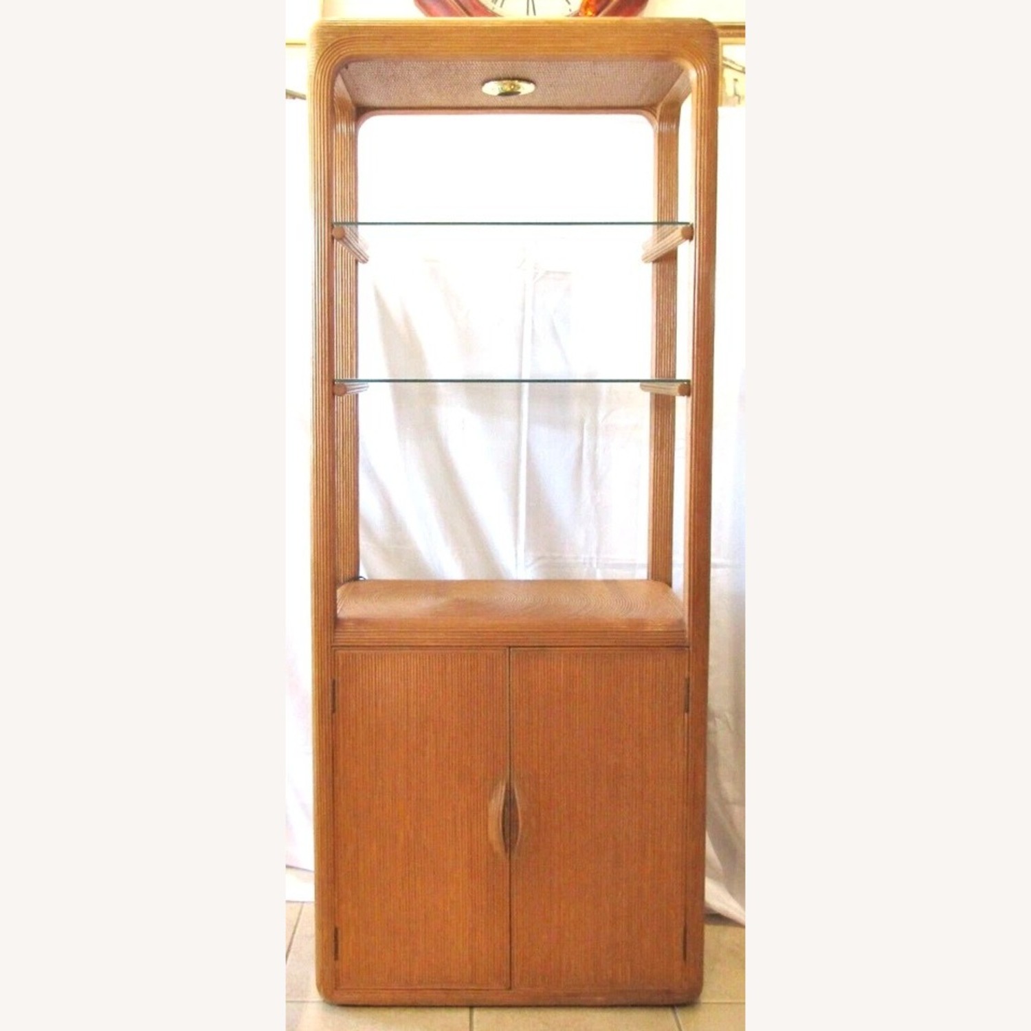 Pair Pencil Reed Etageres Style Gabriella Crespi - image-3