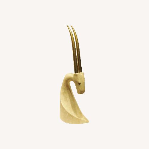 Used Travertine Stone Gazelle Sculpture Karl Springer for sale on AptDeco