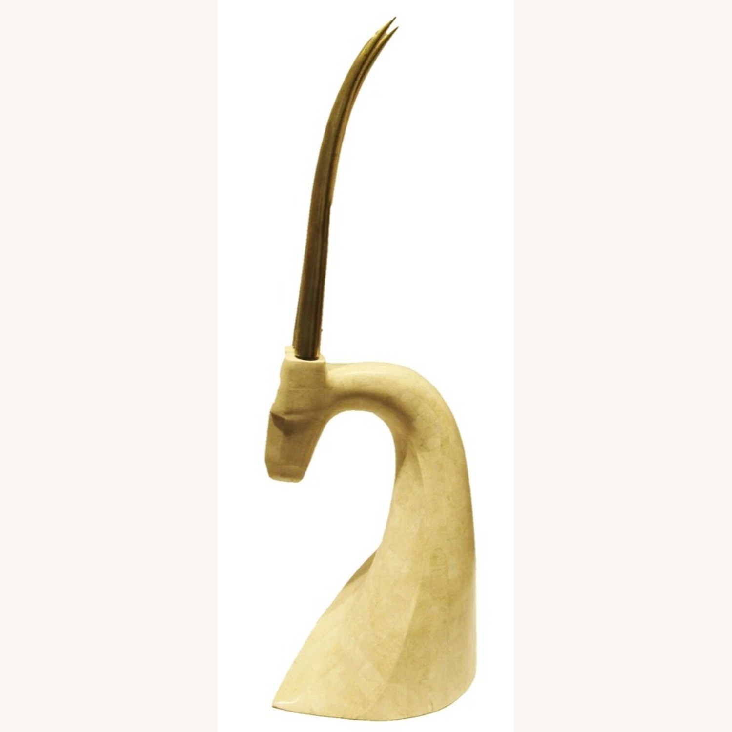 Travertine Stone Gazelle Sculpture Karl Springer - image-7