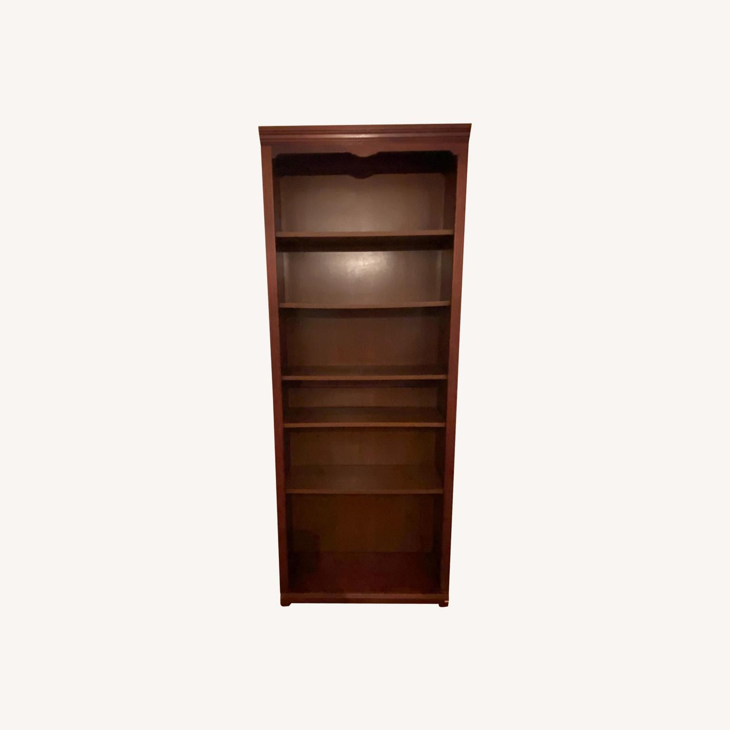 6 Shelf Cherry Wood Bookcase - image-0