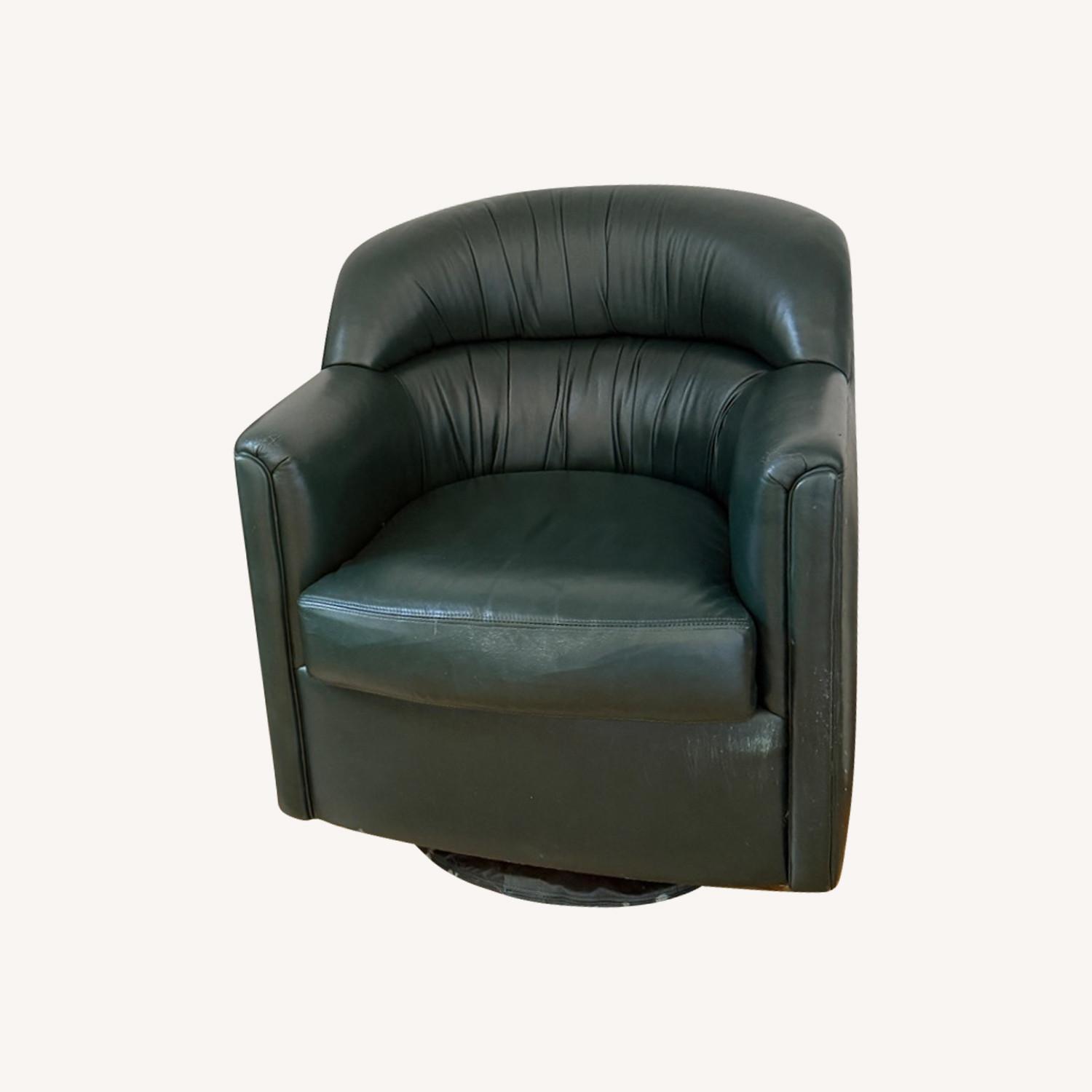 Leather Green Chairs - image-0