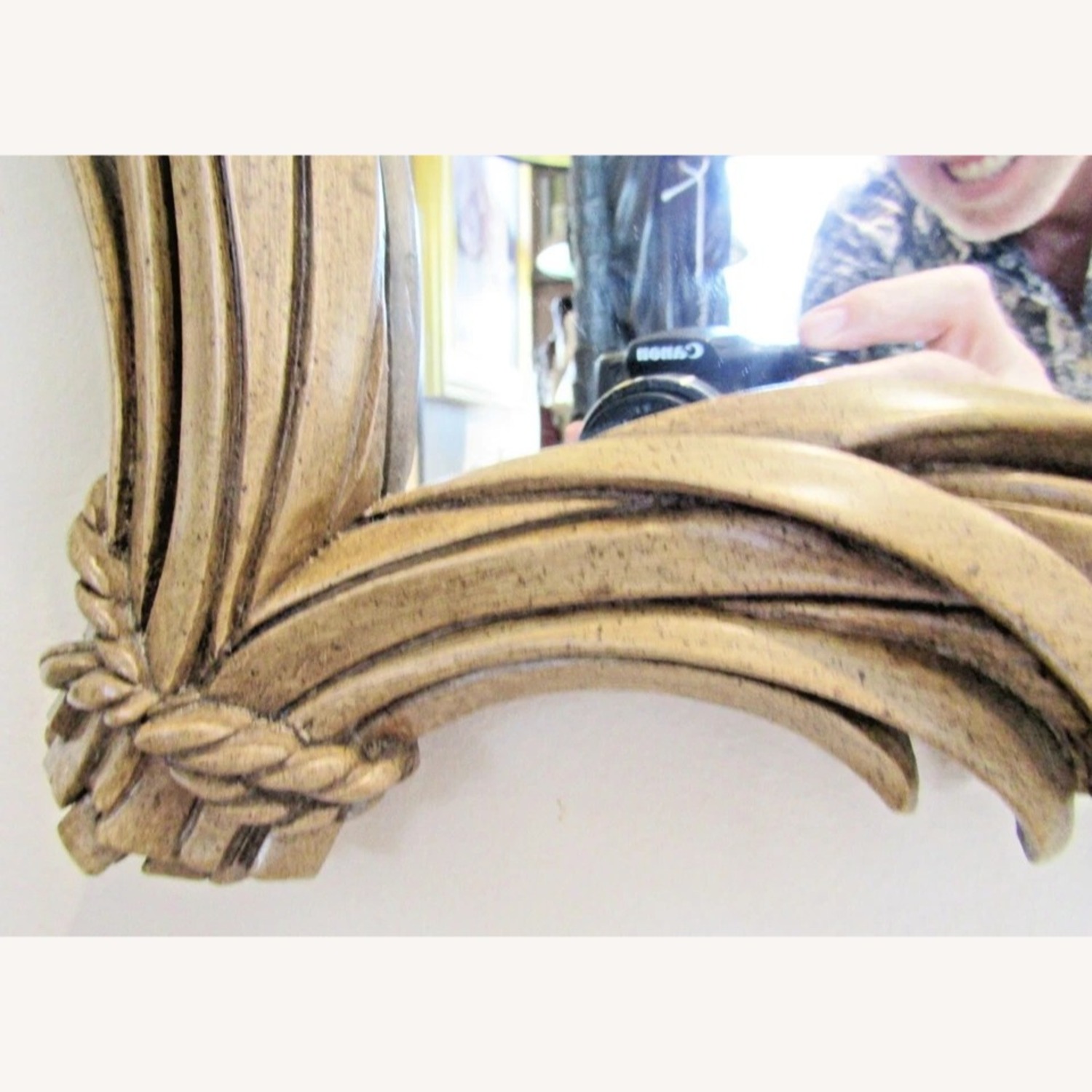 Italian Hand Carved Cattail Mirror 1960s - image-7