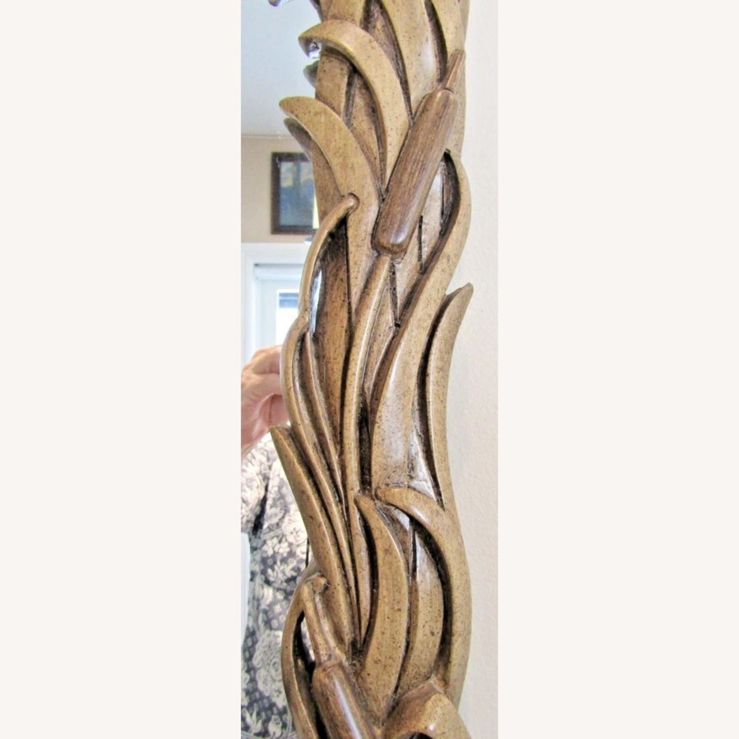 Italian Hand Carved Cattail Mirror 1960s - image-8