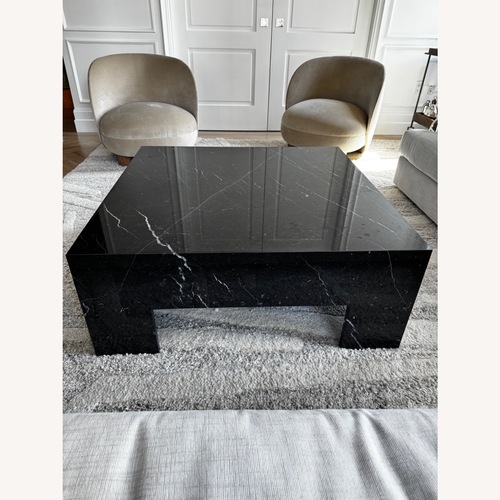 Used Black Marble Coffee Table for sale on AptDeco