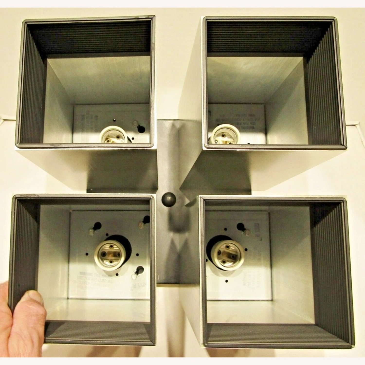 MCM Lightolier Aluminum Flush Ceiling Fixture - image-4