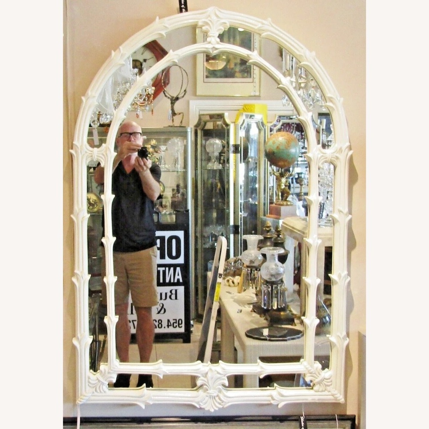 Serge Roche Gampel Stoll White Palm Mirror  - image-2