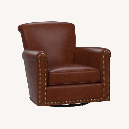 Used Pottery Barn Irving Roll Arm Swivel Chair for sale on AptDeco