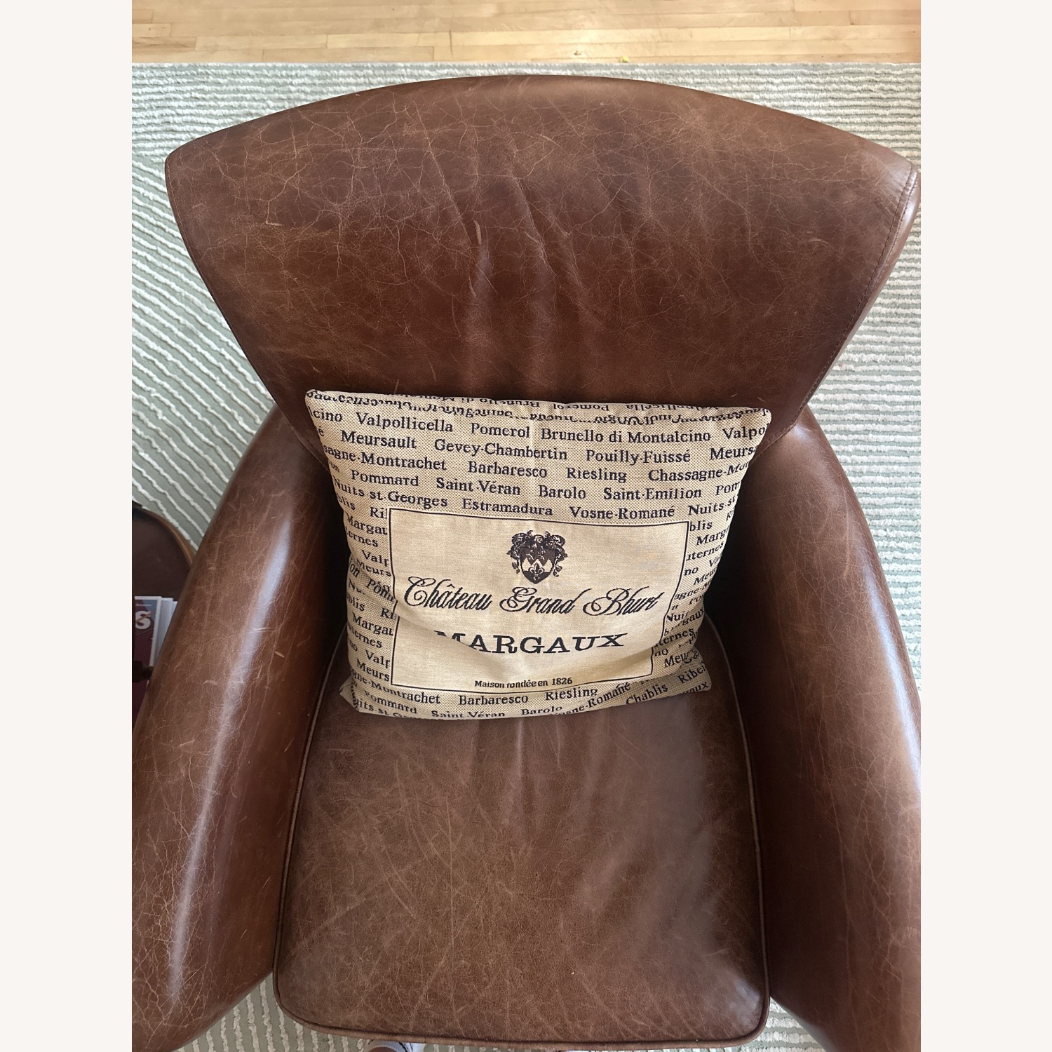 Pottery Barn Irving Roll Arm Swivel Chair - image-4