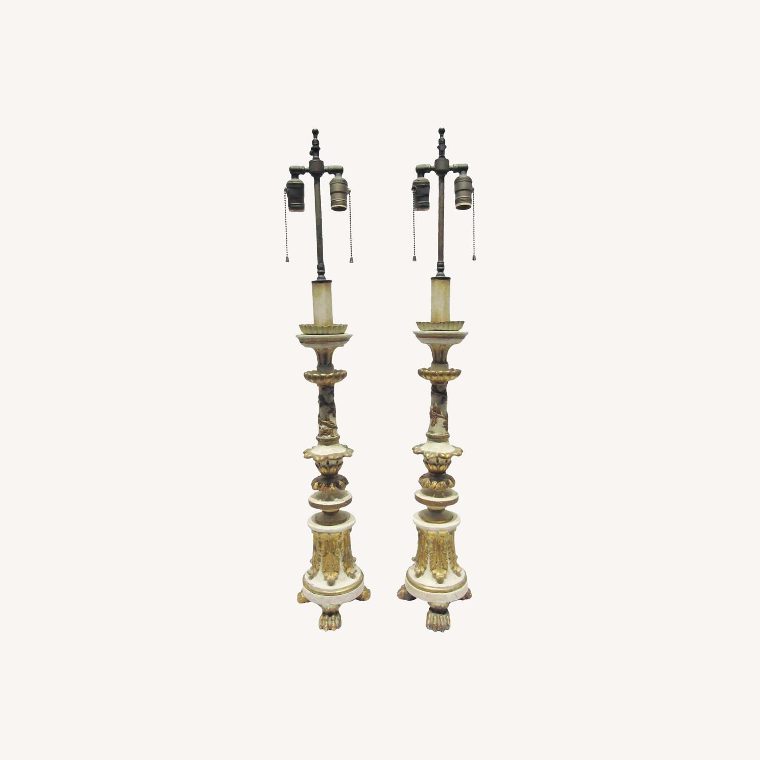 Pair Antique 18th Century Italian Table Lamps - image-0