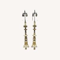 Pair Antique 18th Century Italian Table Lamps