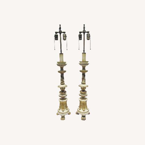 Used Pair Antique 18th Century Italian Table Lamps for sale on AptDeco