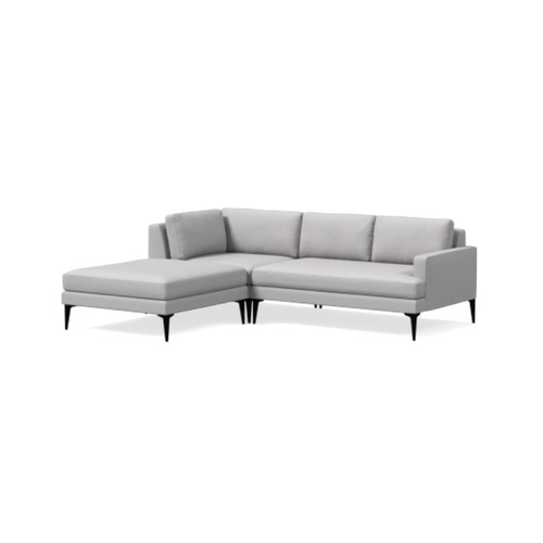 Used West Elm Light Gray Andes Sectional 3 Piece Sofa for sale on AptDeco