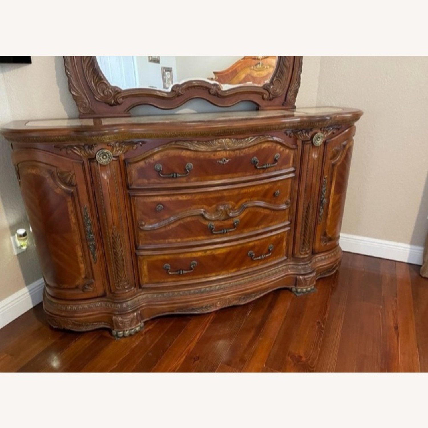 Michael Amini Cortina Dresser with Mirror - image-1